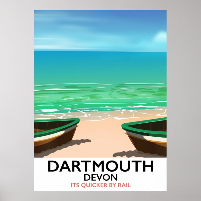 Dartmouth Devon Beach poster (Frente)