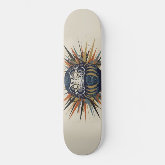 Daruma Skateboard – Japanese Ukiyo-e Inspired Art (Frente)