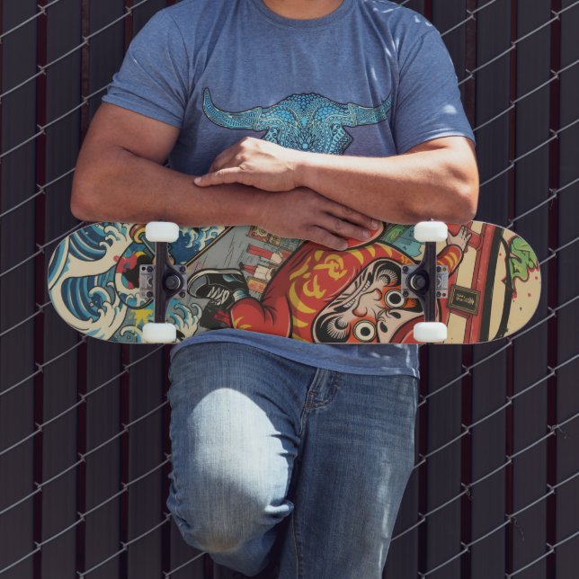 Daruma Skateboard – Japanese Ukiyo-e Street Art (Ao ar livre 3)