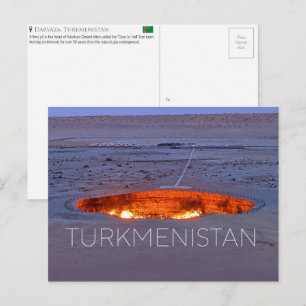 Darvaza, Turcomenistão Cartão Postal de Viagem