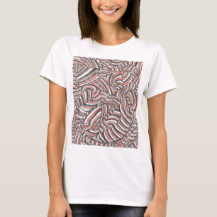 Darya Camisetas de Arte Abstrato Desenhado à Mão
