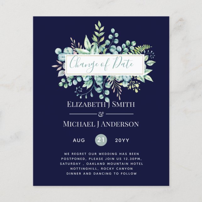 Data da Alteração do Evento Verde Eucalyptus (Frente)