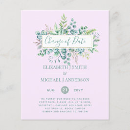 Data da Alteração do Evento Verde Eucalyptus