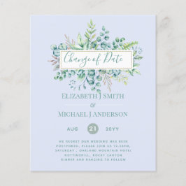 Data da Alteração do Evento Verde Eucalyptus