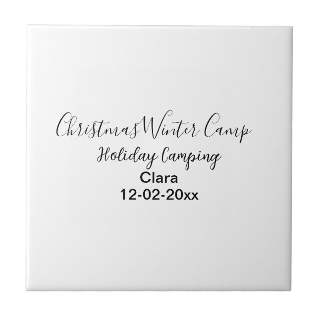 Data de adição personalizada de acampamento de fér (Frente)