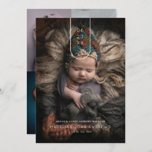 Data de Arch Moderna do Anúncio do Bebê Foto Múlti