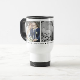 Data de Casamento e Caneca de viagem de Foto Monog