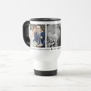 Data de Casamento e Caneca de viagem de Foto Monog