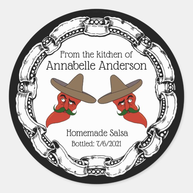 Data de Personalização da Etiqueta Salsa (Frente)