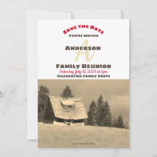 Data de Salvamento do Convite de Homestead Antigo 