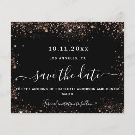 Data de salvamento do orçamento de brilho rosa pre