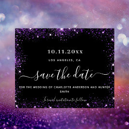 Data de salvamento do orçamento de brilho roxo pre