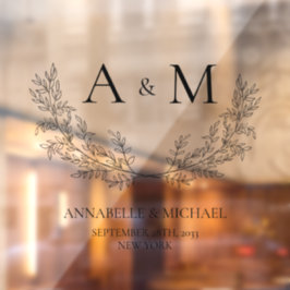 Data do monograma do casamento elegante