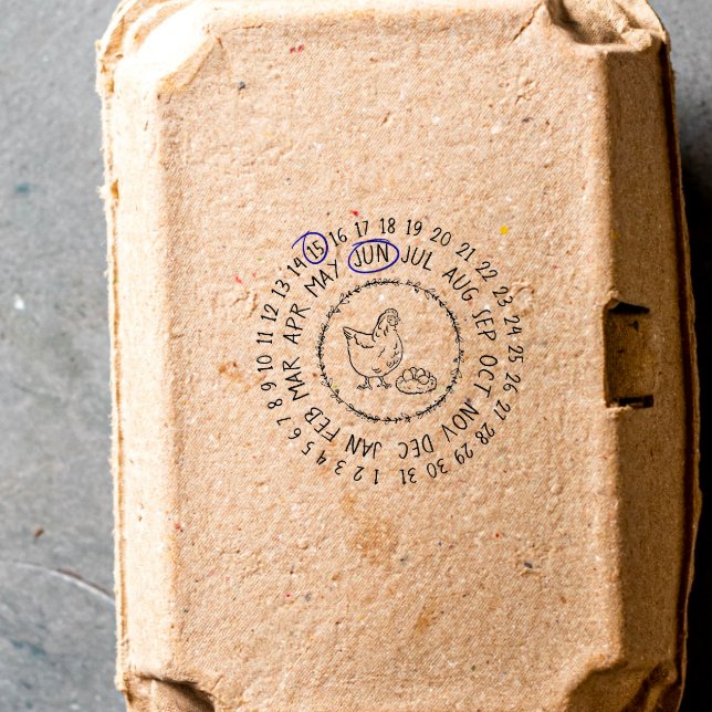 Data Em Que Os Ovos Foram Lançados Carimbo De Borr (Criador carregado)