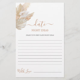 Data Ideias noturnas pampas chá de panela