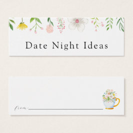 Data Noite de Wildflower Bridal Tea Idecard