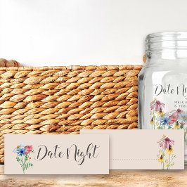Data Noite Idea Charme de Flor Selvagem Cartão Bot