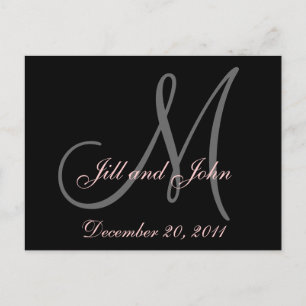 Data, nomes e cartão inicial do monograma