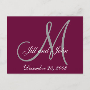 Data, nomes e cartão inicial do monograma