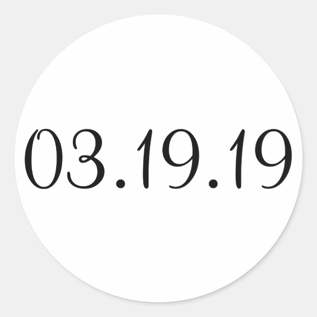 Data Simples - Adesivo Circular (Frente)