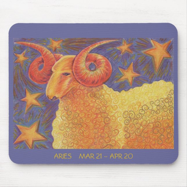 Datas do mousepad de Zodiac Aries (Frente)