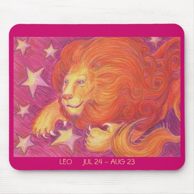 Datas do Zodiac Leo Mousepad (Frente)
