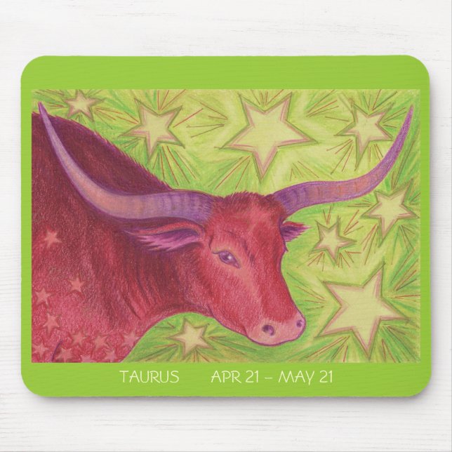 Datas do Zodiac Taurus mousepad (Frente)