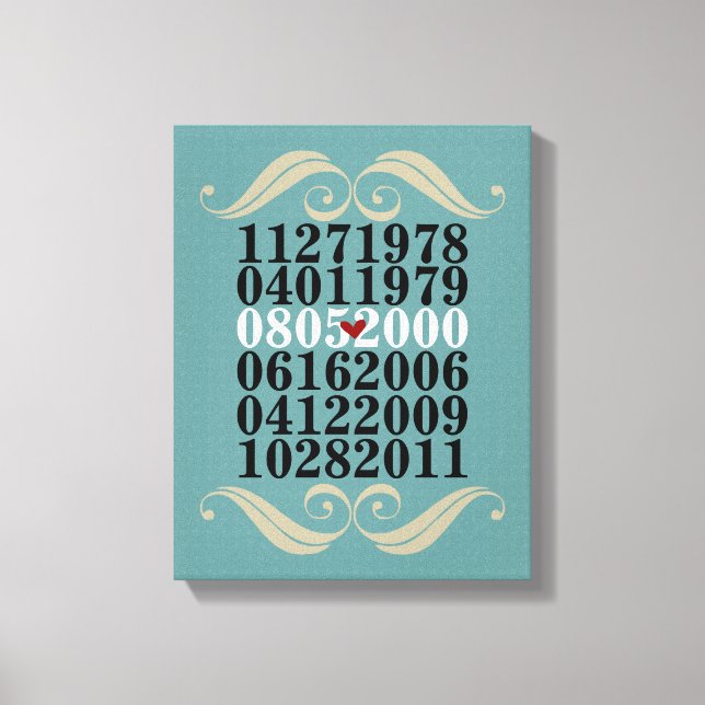 Dated Wall Art - 3 Crianças - Canvas (Frente)