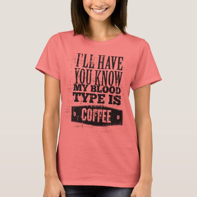 Datilografe a camisa do café T (Frente)
