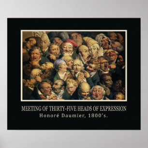 Daumier's Expressions art poster