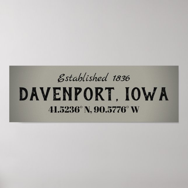 Davenport, Iowa Poster (Frente)