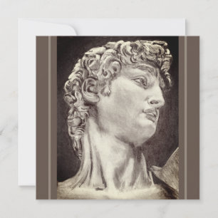 David, depois de Michelangelo, desenho de lápis, c