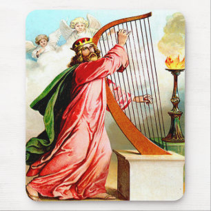 David elogiando deus em harp mousepad