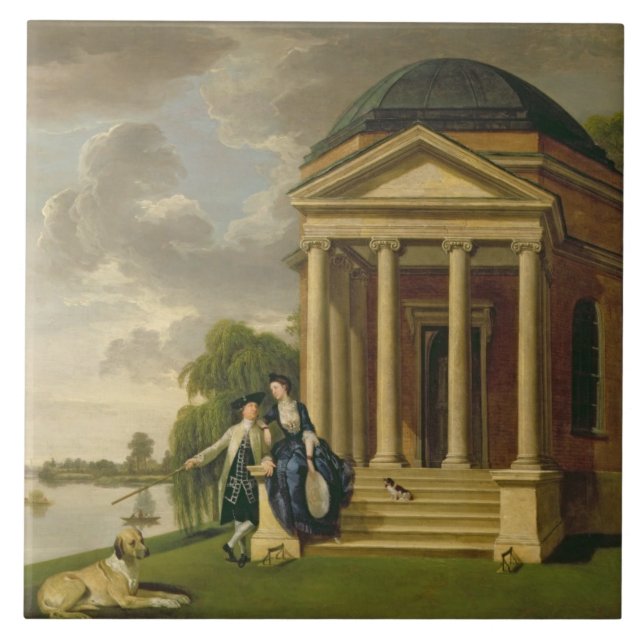 David Garrick (1717-79) e sua esposa por seu (Frente)