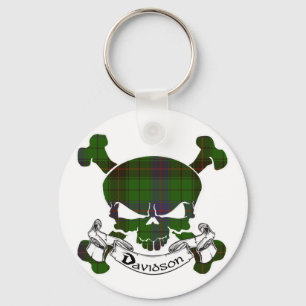 Davidson Tartan Skull Chaveiro