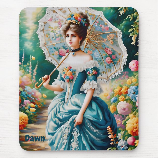 DAWN ~ Elegante Vintage Jovem Mulher ~ Mousepad (Frente)