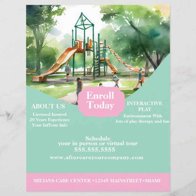 Daycare Playground Center Flyer (Frente)
