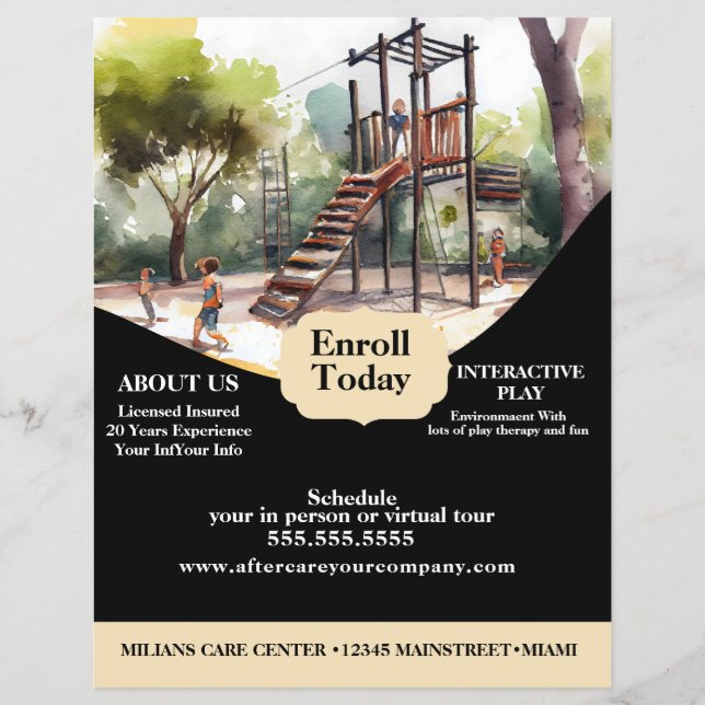 Daycare Playground Park Center Flyer (Frente)