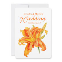 Daylily Hemerocallis convite para o casamento flor