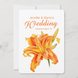 Daylily Hemerocallis convite para o casamento flor