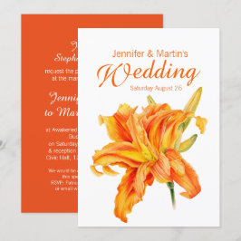 Daylily Hemerocallis convite para o casamento flor