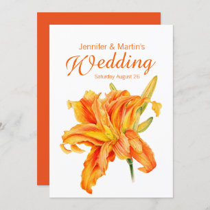 Daylily Hemerocallis convite para o casamento flor