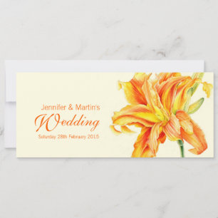Daylily Hemerocallis convite para o casamento flor