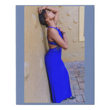 Daysha Nichole, vestido azul, canvas