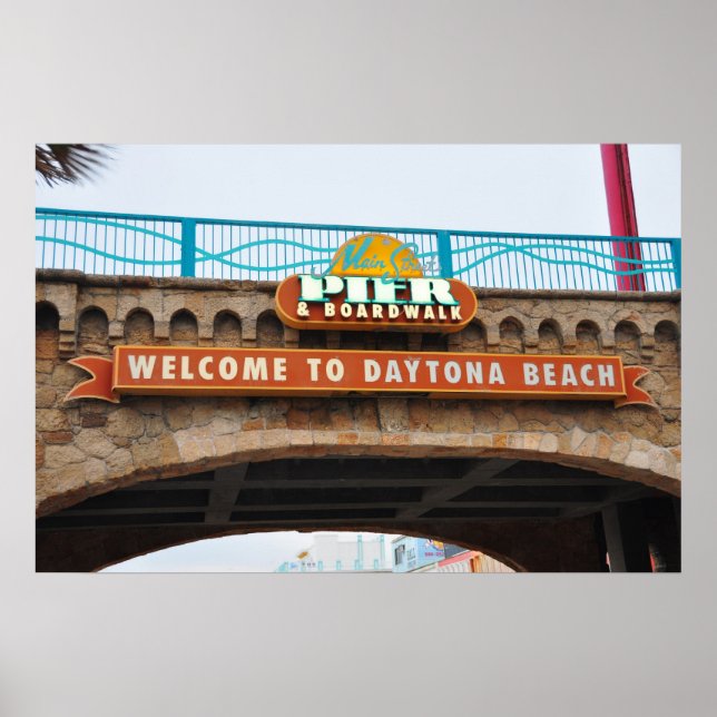Daytona Beach Main Pier Boardwalk Poster (Frente)