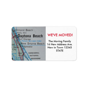 Daytona Beach nós movemos a etiqueta