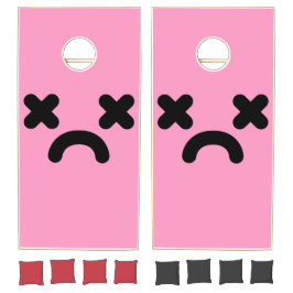 Dazed Sad Face Light Pink