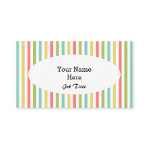 Dazzle Stripe Classic cartão de visita oval branco