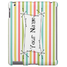 Dazzle Stripe Classic Name iPad horizontal