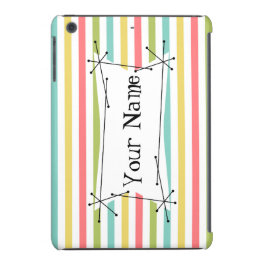Dazzle Stripe Classic Name iPad Mini horizontal